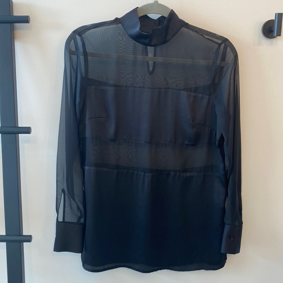 Black sheer blouse - Picture 2 of 3